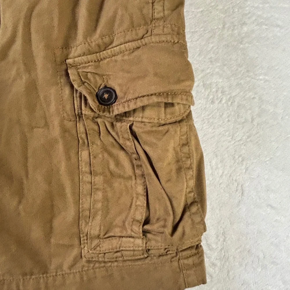 American Eagle Outfitters Mens Brown Cargo Shorts Size 30 Cotton Twill Outdoor